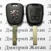 Автоключ для PEUGEOT 307 (Пежо), 2 кнопки, с чипом ID46, PCF 7961, 433 Mhz, лезвие HU83T
