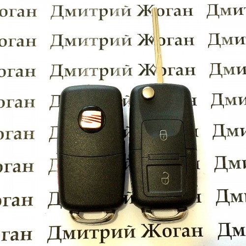 Корпус выкидного ключа для Seat (сеат) 2 - кнопки, лезвие HU66