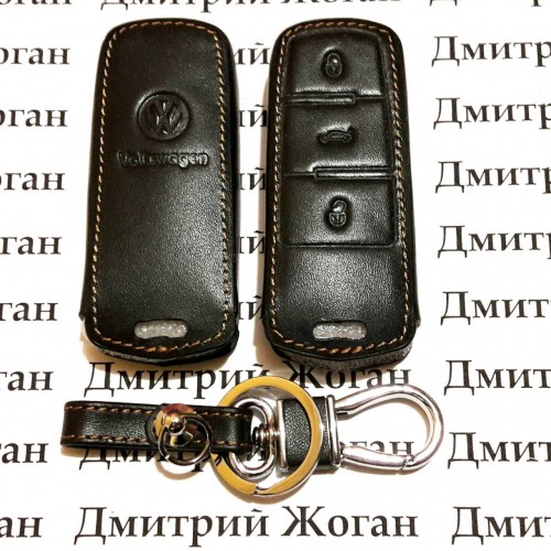  Чехол (кожаный) для смарт ключа Volkswagen (Фольксваген) 3 кнопки