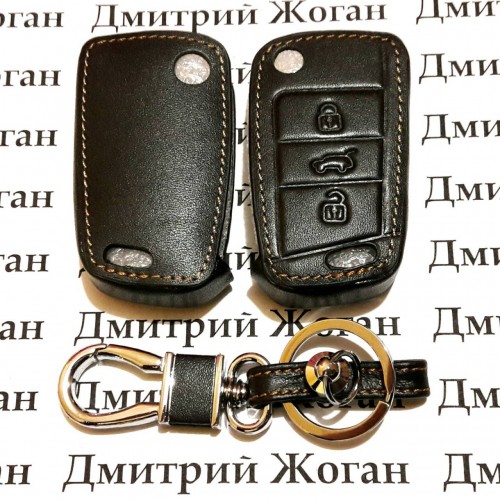 Чехол (кожаный) для выкидного ключа Seat (Сеат) 3 кнопки