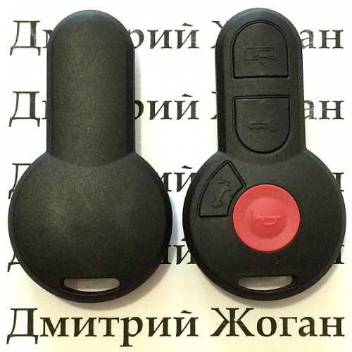 Корпус пульта для VOLKSWAGEN (Фольксваген) 3+1 кнопки