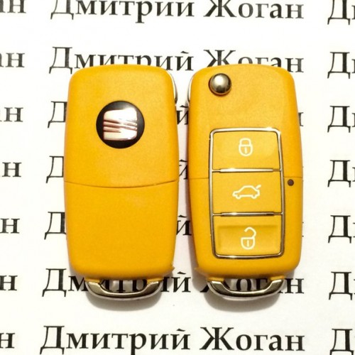 Корпус  выкидного ключа для Seat (Сеат) , 3 - кнопки, лезвие HU66, HU49