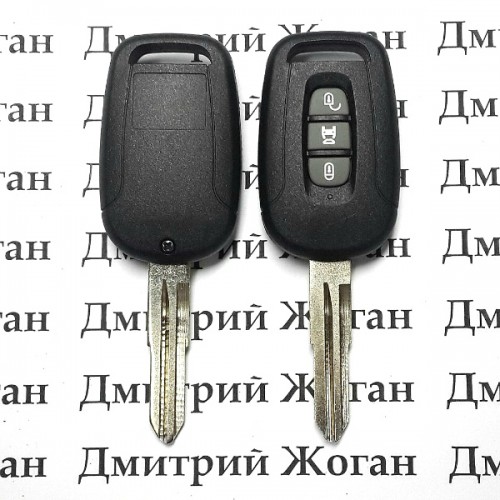 Ключ для шевролет каптива (CHEVROLET CAPTIVA) 3 кнопки, с чипом ID46, частота 433 Mhz