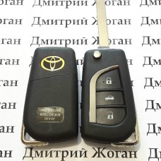 Корпус выкидного ключа для Toyota (Тойота), 3 кнопки, лезвие VA2