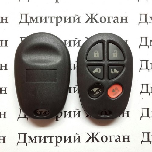Корпус пульта для Toyota (Тойота) 5 кнопки + 1 кнопка
