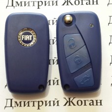 Корпус выкидного ключа для FIAT Stilo, Grande, Punto (Фиат, Стило, Гранде, Пунто) 3 - кнопки, с лезвием SIP22, крепление батареи сбоку