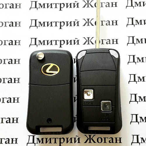 Корпус выкидного авто ключа Lexus (Лексус) 2 кнопки, лезвие TOY40 (под переделку)