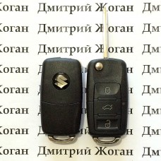 Выкидной ключ для Suzuki Swift, SX4, Grand Vitara, Liana (Сузуки) 3 кнопки, чип и частота на выбор
