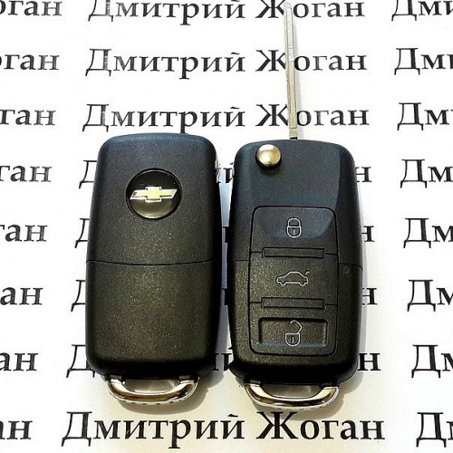 Корпус выкидного ключа для Chevrolet (Шевролет) Lacetti, Aveo 3 кнопки