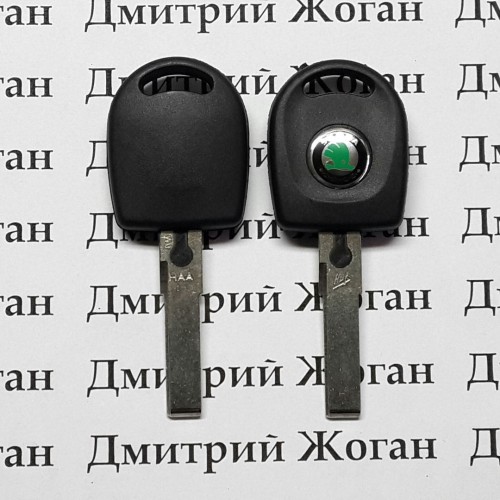 Корпус авто ключа под чип для SKODA (шкода) с подсветкой, лезвие HU66