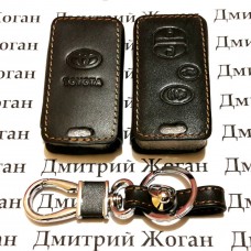 Чехол (кожаный) для смарт ключа Toyota (Тойота) 4 кнопки