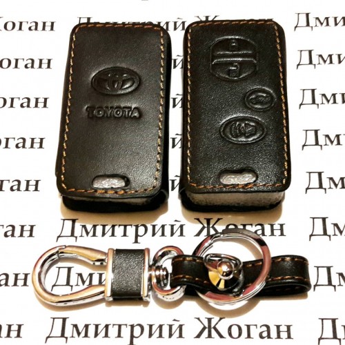 Чехол (кожаный) для смарт ключа Toyota (Тойота) 4 кнопки