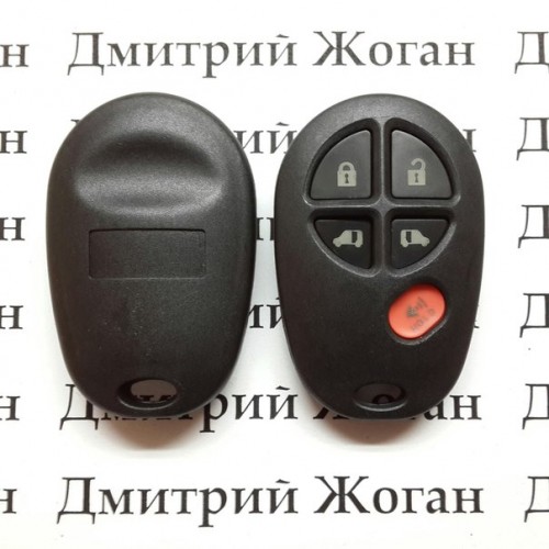 Корпус пульта для Toyota (Тойота) 4 кнопки + 1 кнопка