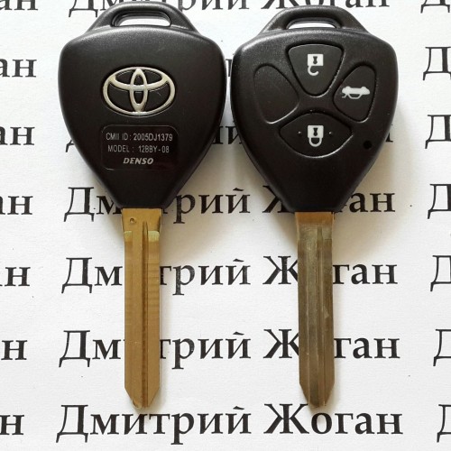 Автоключ для Toyota (Тойота) 3 - кнопки, лезвие TOY 43,315  Mhz