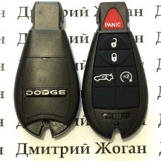 Корпус смарт ключа Dodge (Додж) 4 + 1 кнопки (panic)