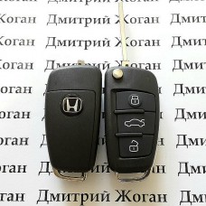 Выкидной ключ Honda Accord, Civic, CR-V (Хонда) 3 кнопки, ID46/433 MHz