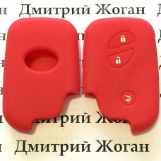 Чехол (красный, силиконовый) для смарт ключа LEXUS (Лексус) 3 кнопки