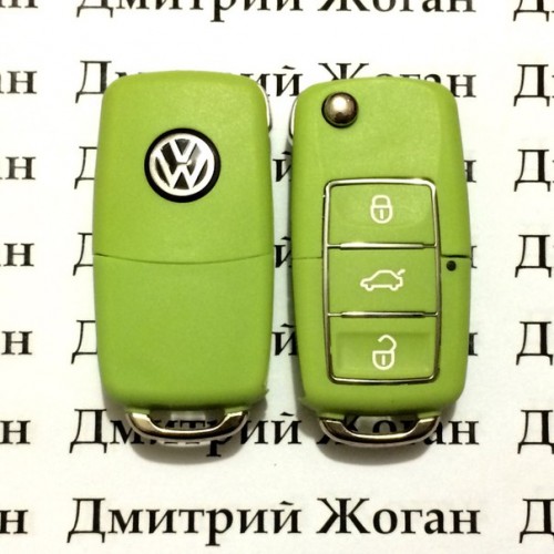 Корпус выкидного автоключа для VOLKSWAGEN (Фольксваген) 3 - кнопки,лезвие HU66,HU49
