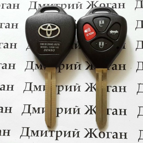 Корпус автоключа Toyota (Тойота) - 3+1 кнопки, лезвие TOY 43