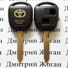 Корпус авто ключа Toyota Avensis, Yaris (Тойота Авенсис, Ярис) под 2 кнопки, лезвие TOY47