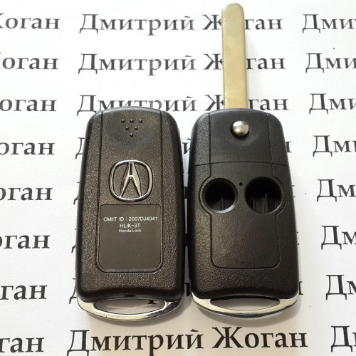 Корпус выкидного ключа Acura (Акура) МDX, RDX, TL, TSX, ZDX - 2 кнопки, лезвие HON66