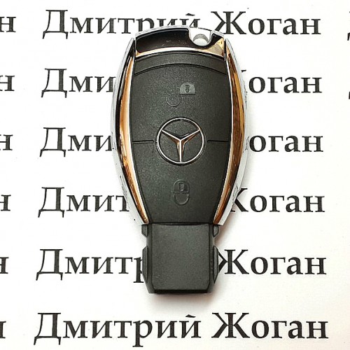 Корпус смарт ключа Mercedes-Benz W204, W164 (Мерседес) с креплением для батареи и лезвия - 2 кнопки 