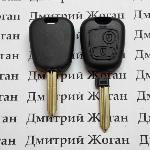 Корпус ключа для Citroën Berlingo (Ситроен Берлинго),2 кнопки, с лезвием