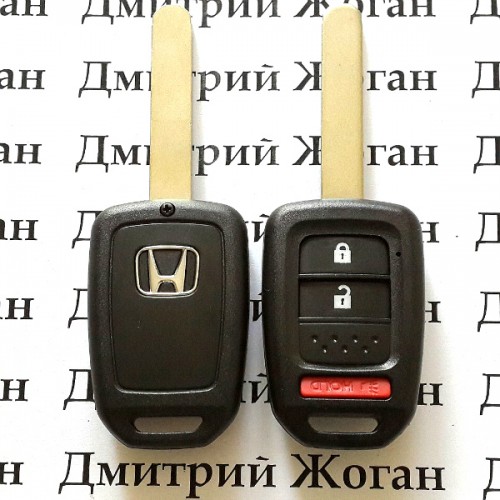 Корпус автоключа Honda (Хонда) 2 кнопки + 1 (hold), лезвие HON66
